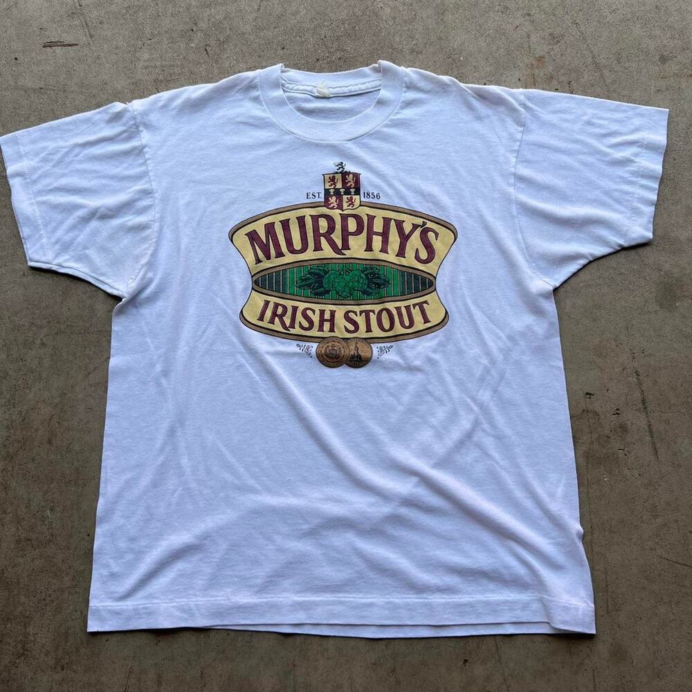 1980s Murphy's Irish Stout T-Shirt | Single Stitch Beer Tee | Size M